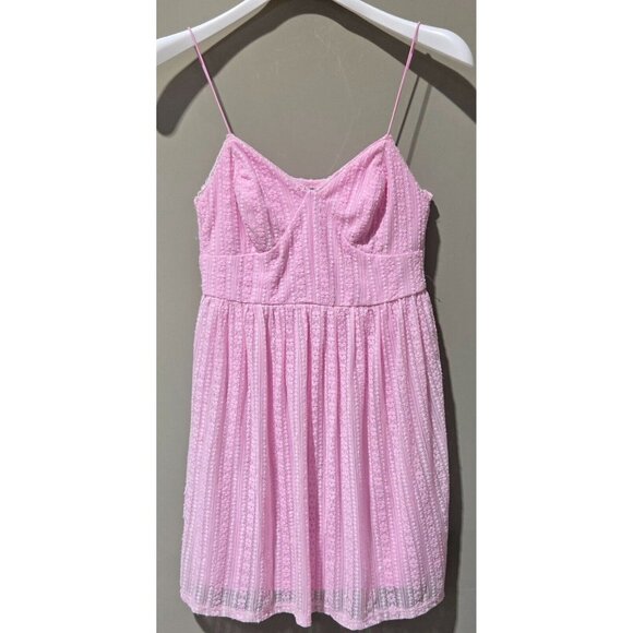 wild fable Dresses & Skirts - Wild Fable Women's Medium Light Pink Sheer Lace & Lined Sweetheart Mini Dress